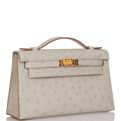 hermes kelly pochette ostrich